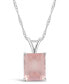 Фото #1 товара Macy's sky Blue Topaz (3 ct. t.w.) Pendant Necklace in Sterling Silver. Also Available in Rose Quartz