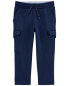 Toddler Solid Fleece Pants - Navy 5T