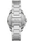 ფოტო #3 პროდუქტის Men's Spencer Chronograph Silver-Tone Stainless Steel Watch 44mm