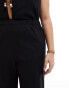 4th & Reckless Plus exclusive wide leg trousers co-ord in black