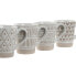 Фото #3 товара Набор из 4 кружек Mug Home ESPRIT Белый Бежевый Керамика 360 ml 9 x 7 x 10,6 cm