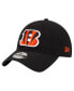 Фото #2 товара Men's Black Cincinnati Bengals Distinct 9TWENTY Adjustable Hat