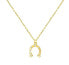 Фото #2 товара Колье Brilio Silver Horseshoe Gold Plated Lucky Necklace NCL66Y