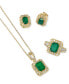 Фото #3 товара Серьги eFFY® Emerald & Diamond