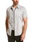 Theory Sylvain 289458 Tailored Short-Sleeve Shirt in Stretch Cotton Size M