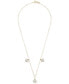 ფოტო #3 პროდუქტის Diamond & Enamel Quatrefoil Dangle 18" Collar Necklace (1/4 ct. t.w.) in 10k Gold, Created for Macy's