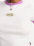 Фото #3 товара Levi's Ringer cropped t-shirt in white/purple with chest logo