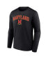 Men's Black Maryland Terrapins Campus Long Sleeve T-shirt