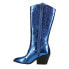 Фото #3 товара Corkys Howdy Tall Zippered Womens Blue Casual Boots 81-0018-423