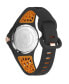 ფოტო #3 პროდუქტის Men's Thunderstorm Black Silicone Strap Watch 40mm