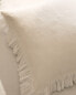 Cushion cover with pleated ruffle