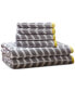 Полотенце JLA Home Intelligent Design Nadia Jacquard Cotton 6-Pc. Grey Towel Set, Bath Towel Set - фото #1