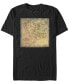 Фото #1 товара Men's Lord of The Rings 1 Lord of The Rings Map Short Sleeve T-shirt
