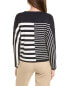 T Tahari Split Stripe Sweater Women's