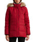 Фото #1 товара Women's Faux-Fur-Trim Hooded Puffer Coat, Created for Macy's