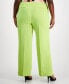 Фото #2 товара Plus Size Mid-Rise Crease-Front Flare-Leg Pants, Created for Macy's