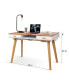 Фото #4 товара Modern Simple Style Solid Wood Computer Desk, Home Office Writing Desk, Study Table With Drawers