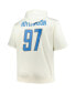 ფოტო #1 პროდუქტის Men's Aidan Hutchinson Cream Detroit Lions Big Tall Short Sleeve Hoodie T-Shirt