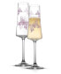 Meadow Butterfly Crystal Champagne Flutes, Set of 2