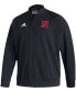 Men's Black Nebraska Huskers 2021 Sideline Woven Full-Zip Bomber Jacket