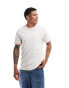 Farah ringer short sleeve t-shirt in off white