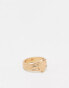 Icon Brand jazz club mini crest ring in gold