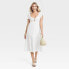 Фото #2 товара Women's Flutter Short Sleeve Midi A-Line Dress - Universal Thread White XS