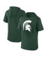 Фото #1 товара Men's Green Michigan State Spartans Primary Logo Hoodie T-shirt