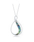 Фото #1 товара Sterling Silver Abalone Pearshaped Pendant Necklace