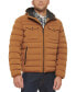 Men's Stretch Hooded Two-Pocket Quilted Jacket Коричневый, M - фото #1