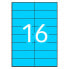 Фото #3 товара Клейкие этикетки самоклеящиеся APLI 100 листов Fluorine Blue 105 x 37 мм Blue