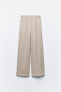 TEXTURED STRAIGHT-LEG TROUSERS