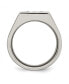 Фото #3 товара Stainless Steel Brushed Black IP-plated with CZ Signet Ring
