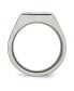 ფოტო #3 პროდუქტის Stainless Steel Brushed Black IP-plated with CZ Signet Ring