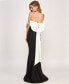 Фото #2 товара Juniors' Back-Bow Contrast Mermaid Gown, Created for Macy's