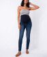 ფოტო #3 პროდუქტის Women's Dark Over Bump Super-Skinny Maternity Jeans