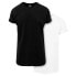 URBAN CLASSICS Pre-Pack Long Shaped Turnup short sleeve T-shirt 2 units