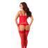 Basque and Stockings Red