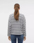 Vero Moda raglan jersey top with long sleeves in navy stripe Синий, XL - фото #4