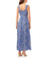 Women's Printed Smocked Back Tiered Sleeveless Maxi Dress