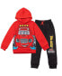 ფოტო #1 პროდუქტის Toddler Boys Zeg Stripes Pickle Fleece Pullover Hoodie and Jogger Pants Outfit Set to