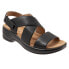 Фото #2 товара Trotters Nobu T2106-001 Womens Black Leather Strap Sandals Shoes 6