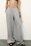 Linen blend palazzo trousers