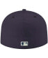 ფოტო #5 პროდუქტის Men's Navy Chicago Cubs Logo White 59FIFTY Fitted Hat