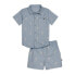 2Pcs Modern Moments by Gerber Toddler Woven Shirt and Short Set Boy 3T Blue - фото #1