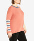 Фото #3 товара Plus Size Luna Long Sleeve Sweater