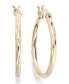 ფოტო #1 პროდუქტის Giani Bernini Small Diamond-Cut Hoop Earrings in 18k Gold over Sterling Silver, 1", Created for Macy's