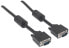 Manhattan VGA Monitor Cable (with Ferrite Cores) - 3m - Black - Male to Male - HD15 - Cable of higher SVGA Specification (fully compatible) - Shielding with Ferrite Cores helps minimise EMI interference for improved video transmission - Lifetime Warranty - Polybag