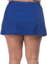 Фото #2 товара Maxine Of Hollywood 273371 Plus Size Skirted Bikini Swimsuit Bottom, Navy, 22