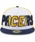 Фото #2 товара Men's White, Navy Indiana Pacers Back Half 9FIFTY Fitted Hat